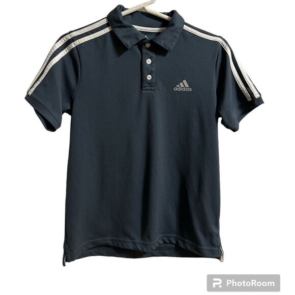 Adidas size 10/12 youth boys gray collared polo. - Picture 1 of 3